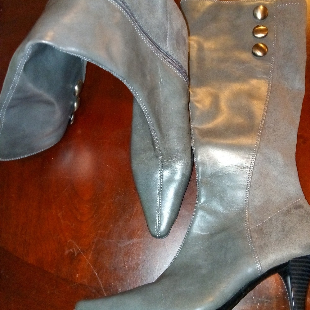 Gray boots
